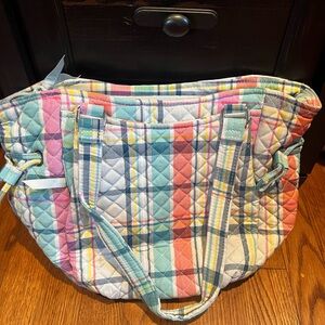 Vera Bradley Multicolor Plaid Quilted Tote